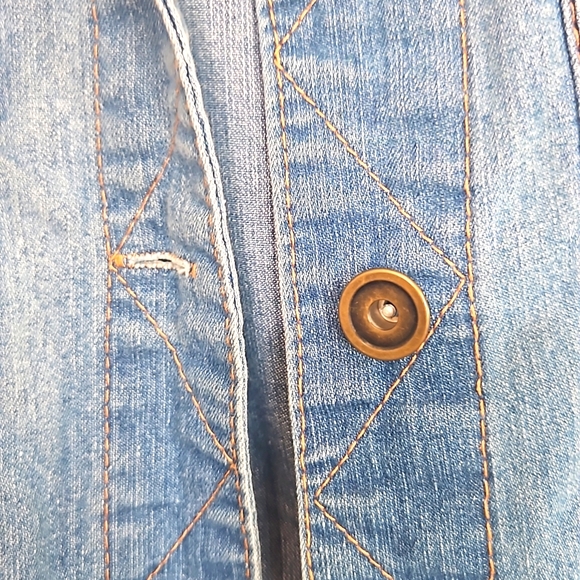 New Look Women's Strech Denim Jacket Blue Size Large - Picture 6 of 10